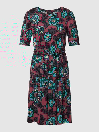 Weekend Max Mara Knielanges Kleid mit Allover-Muster Modell 'FEDORA' Marineblau 2
