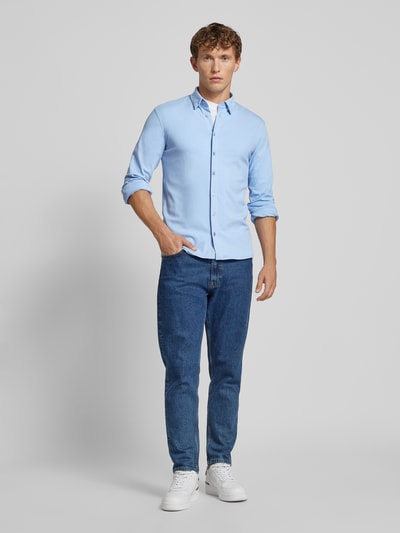 Casual Friday Casual fit vrijetijdsoverhemd met kentkraag, model 'Arthur' Lichtblauw - 1