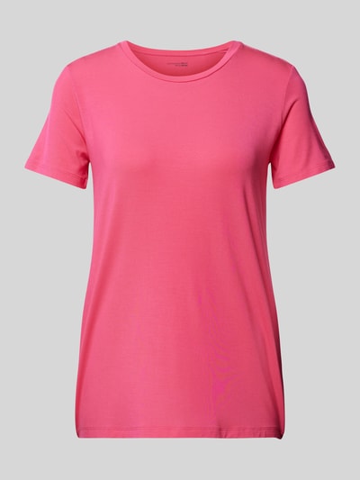 Schiesser T-Shirt im unifarbenen Design Modell 'Mix+Relax' Fuchsia 2