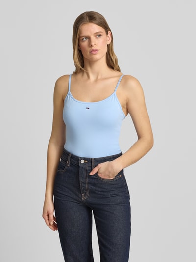 Tommy Jeans slim fit tanktop van katoenmix Lichtblauw - 4