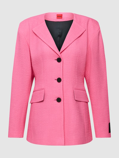 HUGO Blazer met labeldetail, model 'Asola' Neon roze - 2