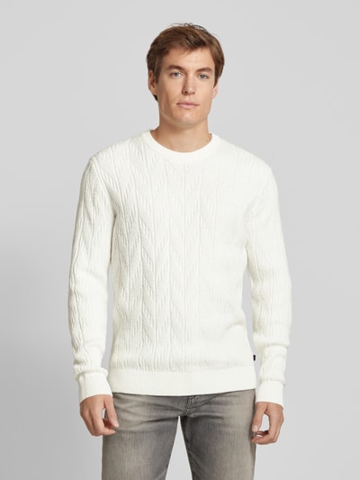 Tom Tailor Strickpullover mit Rundhalsausschnitt Offwhite 4