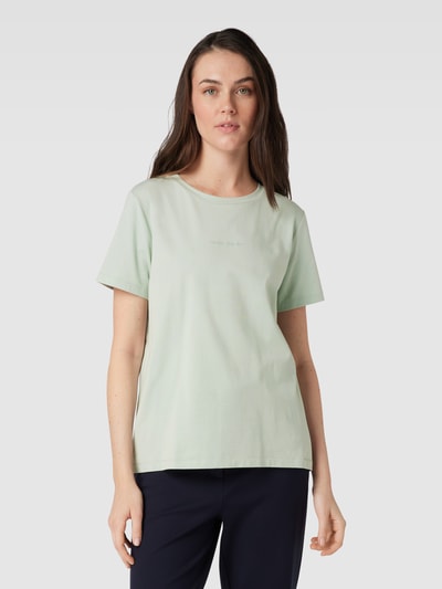 comma Casual Identity T-shirt met ronde hals Mintgroen - 4