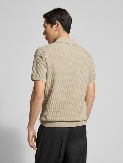 Jake*s Studio Men Poloshirt mit Polokragen und V-Ausschnitt Beige 5