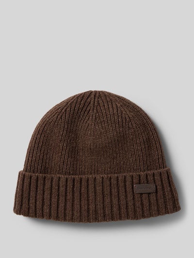 Barbour Beanie van wolmix, model 'CARLTON' Middenbruin - 1