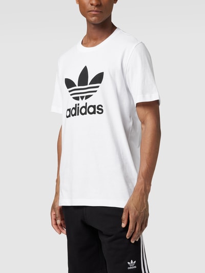 adidas Originals T-Shirt mit Label-Print Weiss 4