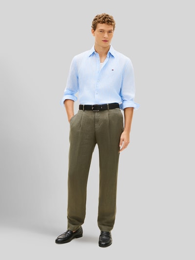 Tommy Hilfiger Regular Fit Freizeithemd aus reinem Leinen Hellblau 1