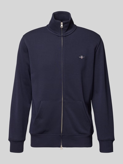 Gant Sweatjacke mit Label-Stitching Marine 2