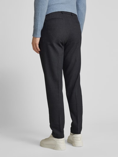 Cinque Slim fit stoffen broek met persplooien, model 'BRAVO' Marineblauw - 5