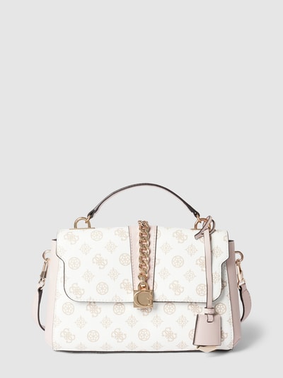 GUESS Umhängetasche mit Allover-Print Modell 'TIBERIA' Weiss 2