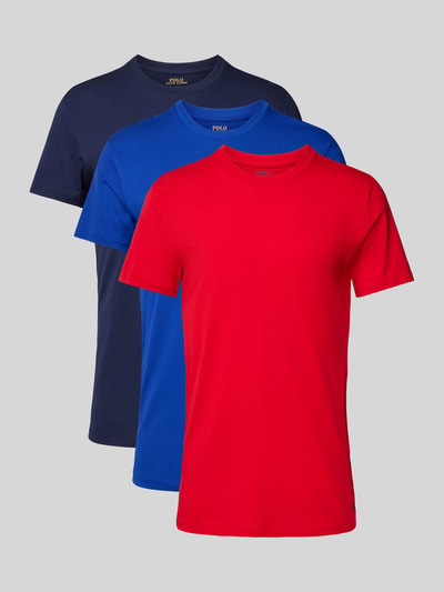 Polo Ralph Lauren Underwear T-shirt met geribde ronde hals in een set van 3 stuks Rood - 1