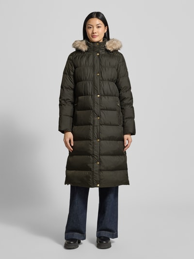 Lauren Ralph Lauren Gewatteerde lange jas met capuchon en ritszakken Olijfgroen - 4