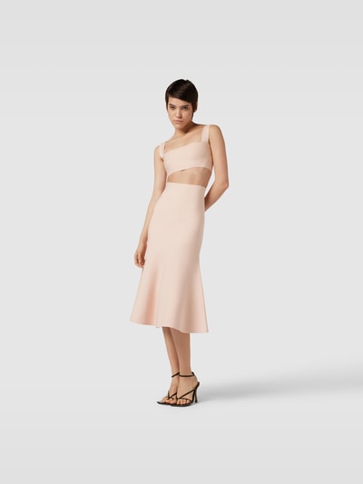 Victoria Beckham Crop Top aus Viskose-Mix Apricot 1