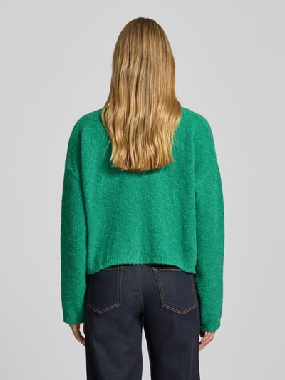 Jake*s Studio Woman Gebreid jack met opgestikte steekzakken Groen - 5