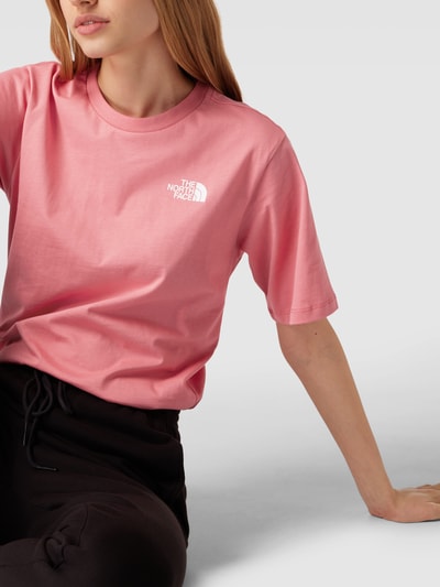 The North Face T-shirt z nadrukiem z logo model ‘RELAXED SIMPLE DOME’ Mocnoróżowy 3