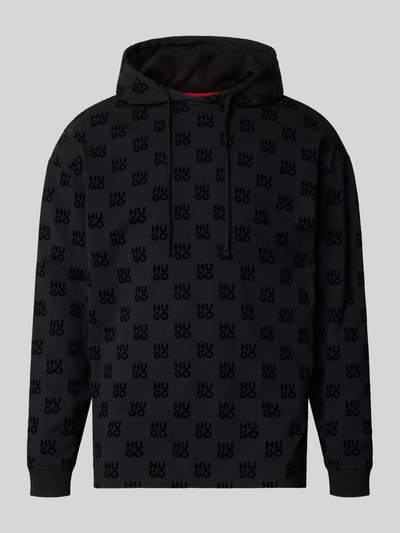 HUGO Regular Fit Hoodie aus Baumwoll-Mix Black 1