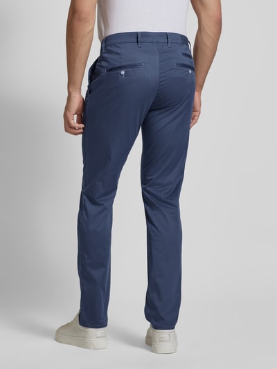 Brax Regular fit chino met structuurmotief, model 'FABIO' Marineblauw - 5