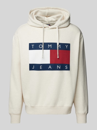 Tommy Jeans Hoodie mit Logo-Print Beige Melange 2