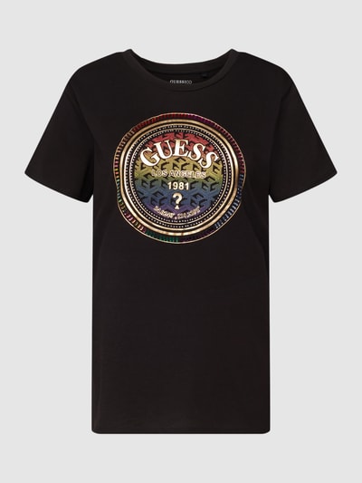 Guess T-Shirt mit Label-Print Black 2