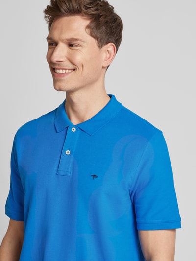 Fynch-Hatton Regular fit poloshirt met logostitching Koningsblauw - 3