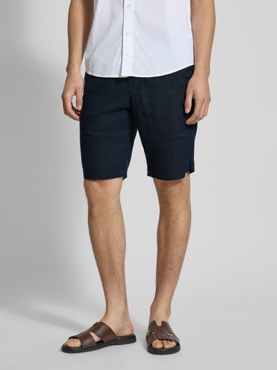 Tommy Hilfiger Relaxed Fit Shorts aus Leinen-Mix Marine 4