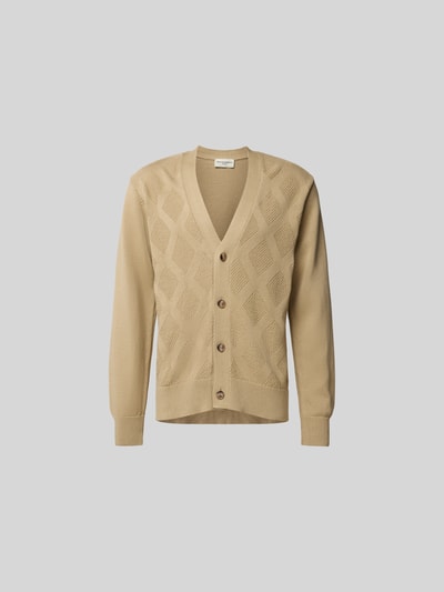 Officine Générale Regular Fit Jacke in Strick-Optik Beige 2