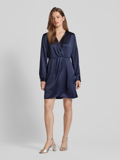 HUGO Jurk in wikkellook met labeldetail Marineblauw - 1