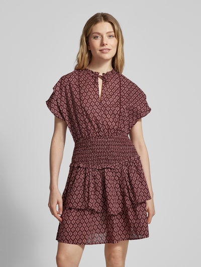 Scotch & Soda Minikleid im Stufen-Look Bordeaux 4