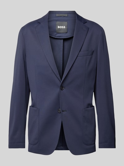 BOSS Regular fit colbert met reverskraag, model 'Hanry' Marineblauw - 2