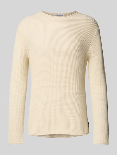 REVIEW Strickpullover mit Rundhalsausschnitt Ecru 2
