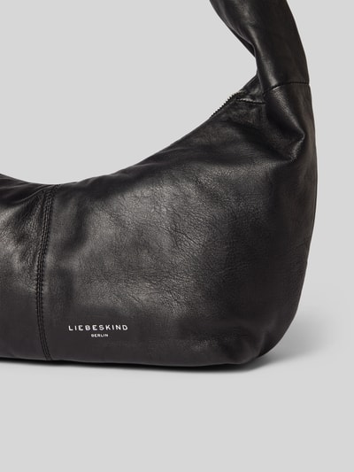 LIEBESKIND BERLIN Schoudertas van echt leer, model 'Hobo' Zwart - 3