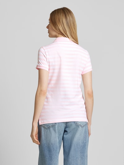 Christian Berg Woman Regular fit poloshirt met structuurmotief Rosé - 5