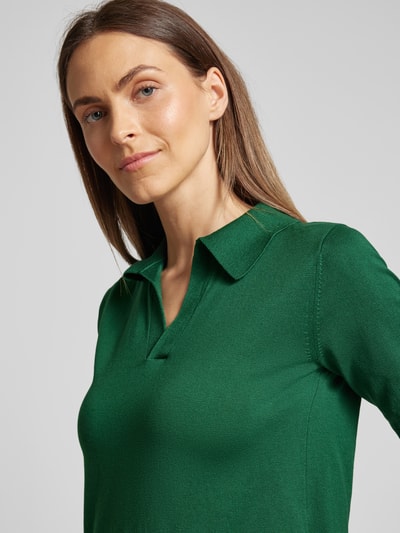 Weekend Max Mara Gebreid shirt met V-hals, model 'RONCOLO' Smaragdgroen - 3