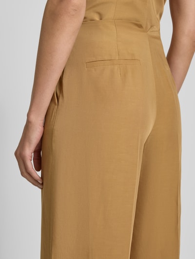 Jake*s Cocktail Flared stoffen broek met persplooien Mosterdgeel - 3