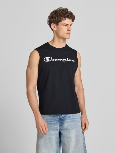 Champion Top mit Logo und Rundhalsausschnitt Black 4