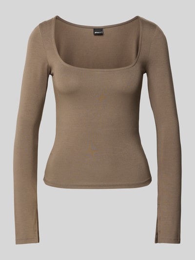 Gina Tricot Longsleeve mit Rundhalsausschnitt Taupe 2