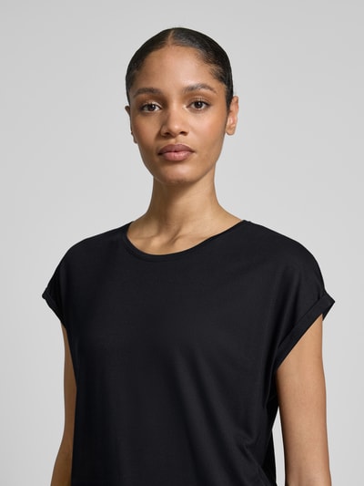 Tom Tailor Denim Loose Fit T-Shirt aus fließendem Viskose-Mix Black 3