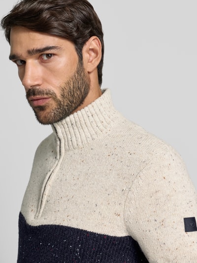 Tom Tailor Regular fit schipperstrui van katoenmix Blauw - 3