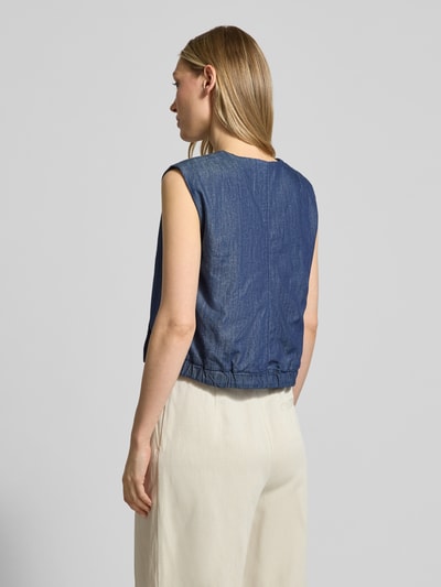 OPUS Weste mit V-Ausschnitt Modell 'Wiona' Jeansblau 5