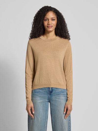 ba&sh Gebreide pullover van Wol met Knoopsluiting Beige gemêleerd - 4