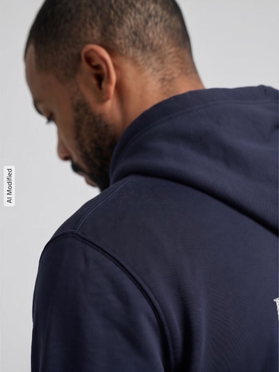 GANT Regular Fit Hoodie aus Baumwolle mit Logo-Print Dunkelblau 3
