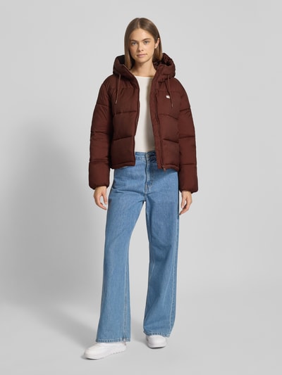 Tommy Jeans Kurtka pikowana o kroju regular fit z kapturem Ciemnobrązowy 1