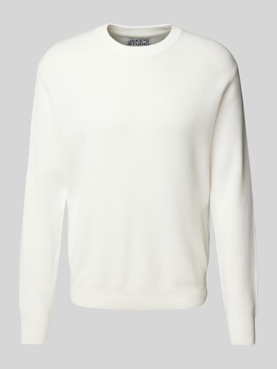 JAKE*S STUDIO MEN Strickpullover mit Rundhalsausschnitt Offwhite 2