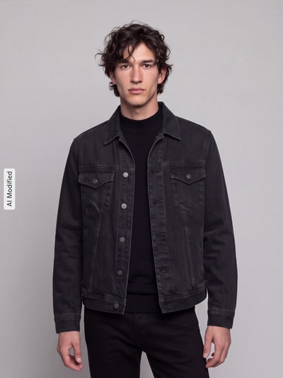 Pepe Jeans Jeansjacke mit Brusttaschen 'ALBION' Black 4