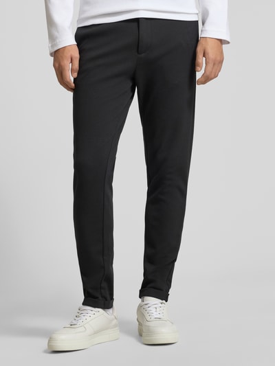 Lindbergh Korte stoffen broek met Franse steekzakken Zwart - 4