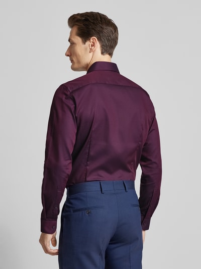 Jake*s Regular Fit Business-Hemd mit Kentkragen Aubergine 5