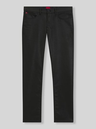 HUGO Slim Fit Jeans aus Baumwoll-Viskose-Mix Modell 'Hugo 708' Black 2