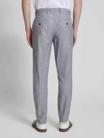 Jack & Jones Tapered Fit Chino aus Baumwoll-Leinen-Mix Modell 'STACE' Rauchblau Melange 5