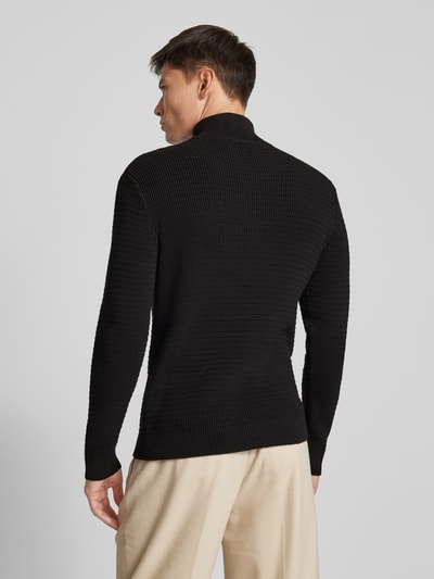 SELECTED HOMME Gebreide pullover met opstaande kraag, model 'THEO' Zwart - 5