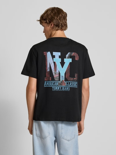 Tommy Jeans Regular Fit T-Shirt aus reiner Baumwolle Black 4